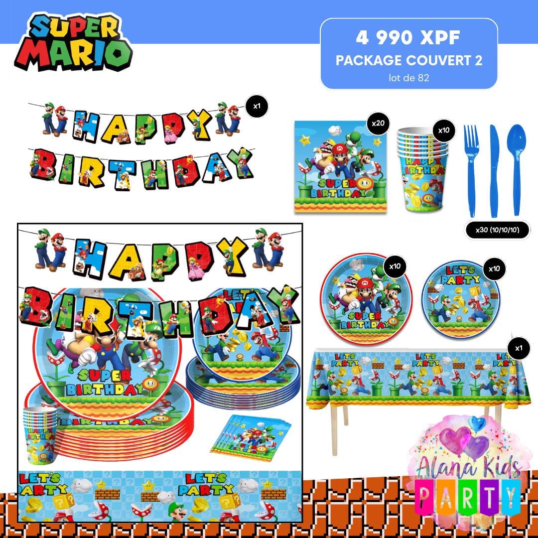 Pack Vaisselle Super Mario (lot de 82)