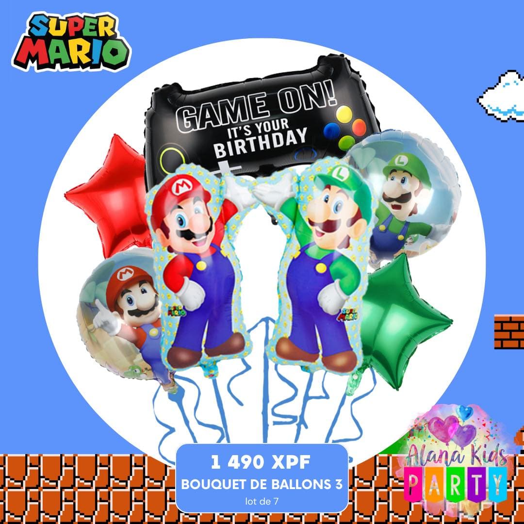Bouquet de Ballons Super Mario Game On (lot de 7)