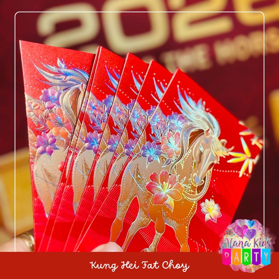 Enveloppes Rouges Nouvel An Chinois (lot de 6)