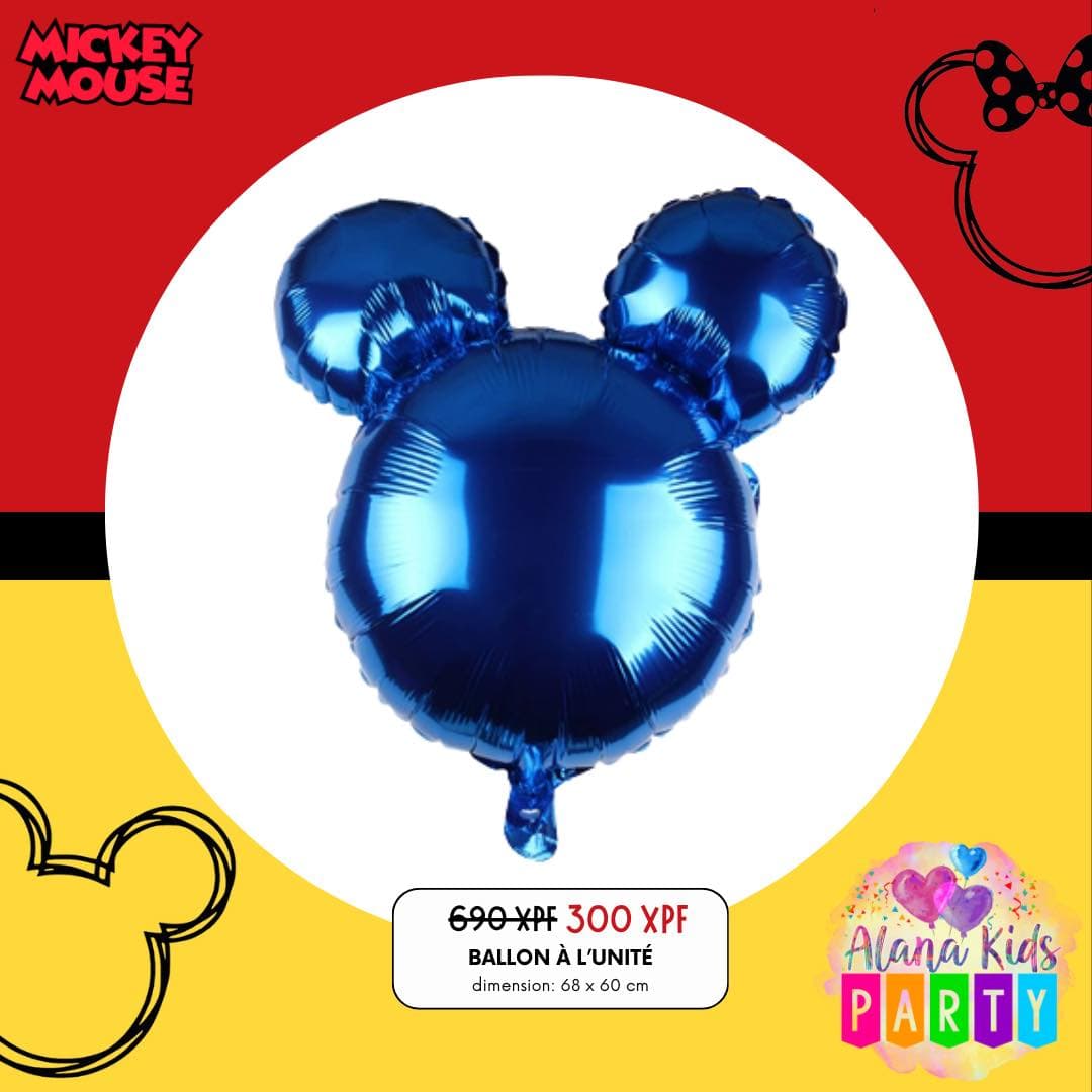 Ballon Mickey Mouse Bleu Foncé (68x60 cm)