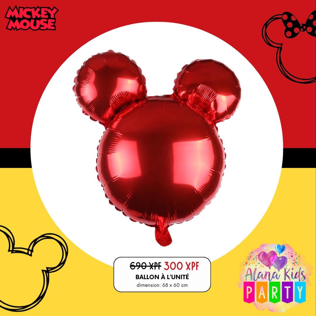 Ballon Mickey Mouse Rouge (68x60 cm)