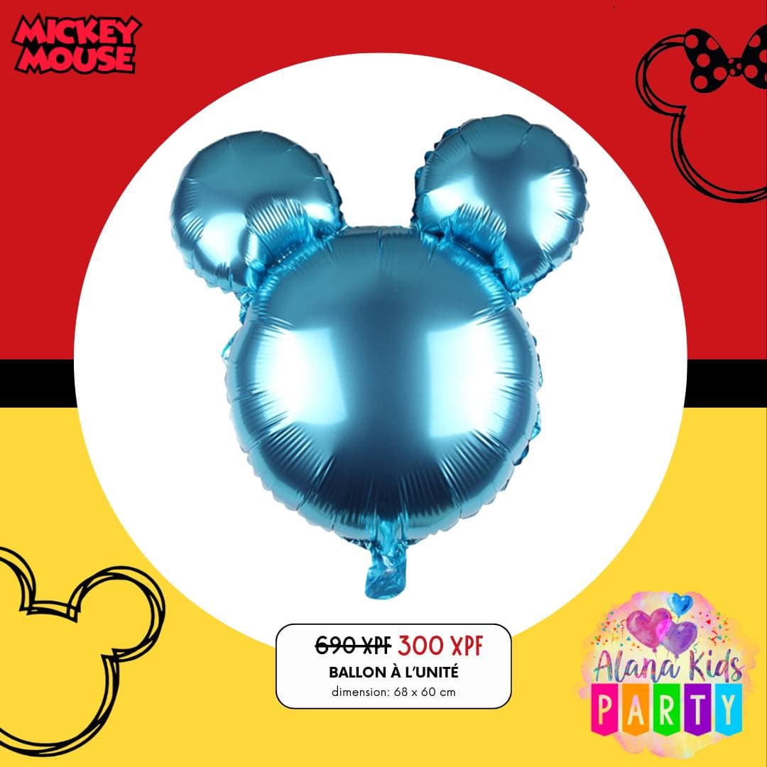 Ballon Mickey Mouse Bleu Clair (68x60 cm)
