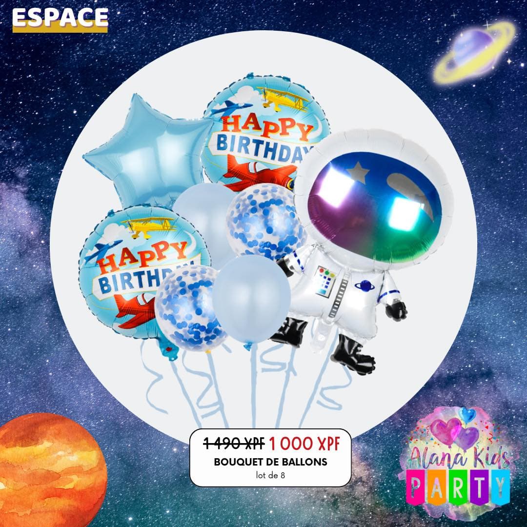 Bouquet de Ballons Espace Astronaute (lot de 8)
