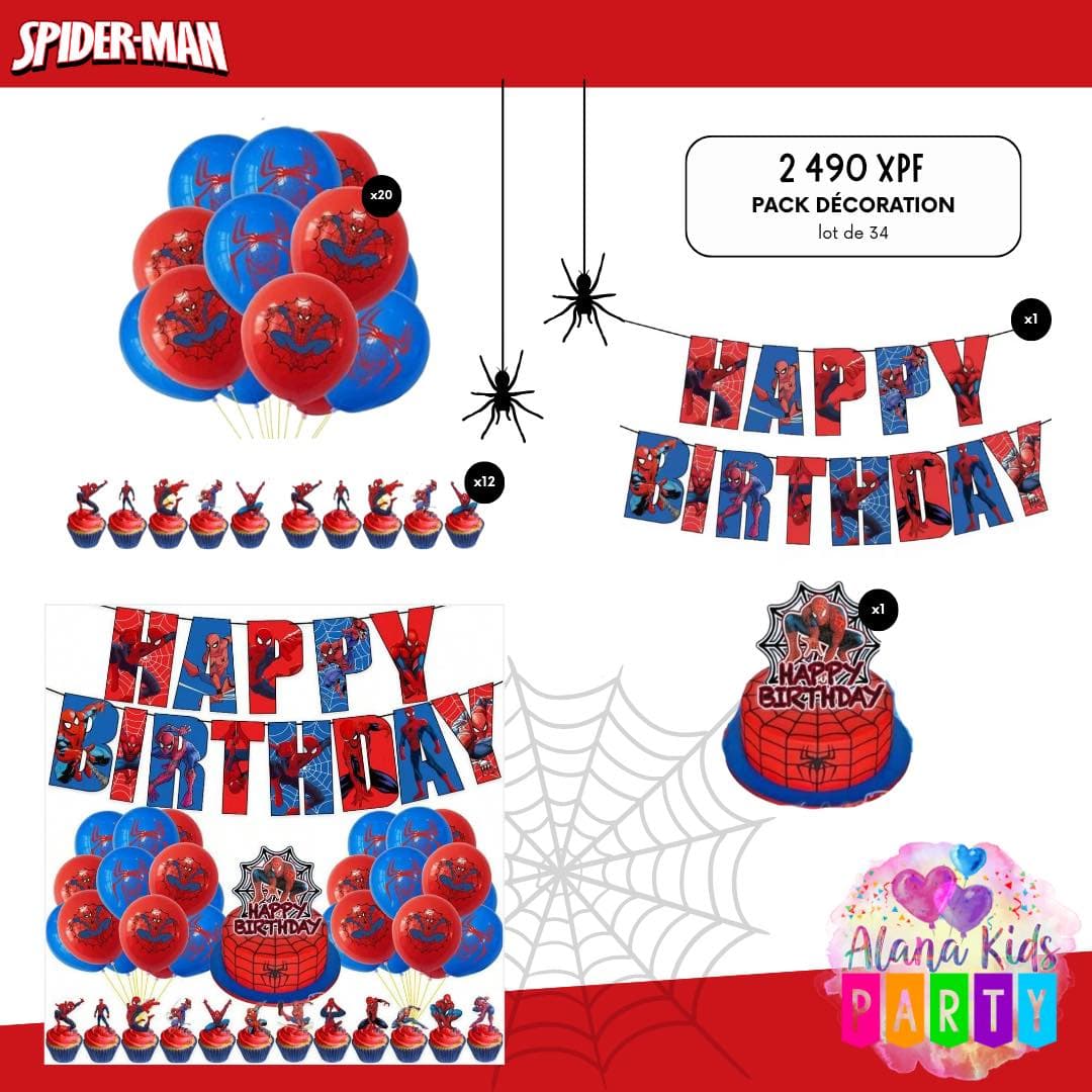 Pack Décoration Spider-Man (lot de 34)
