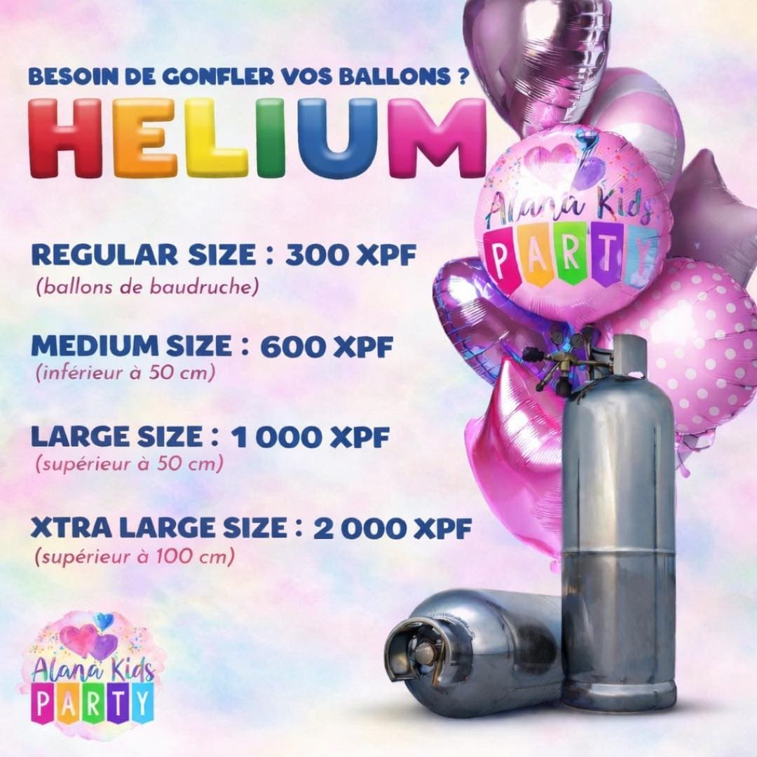 Service Gonflage Hélium